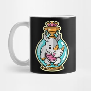 Cute Rhino in a Genie Bottle Mug